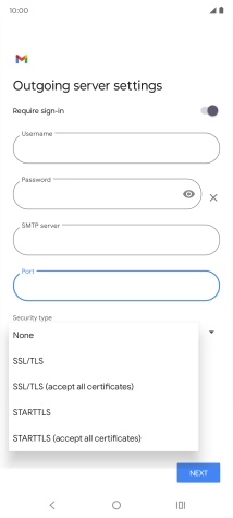 Press SSL/TLS.