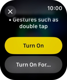 Press Turn On.