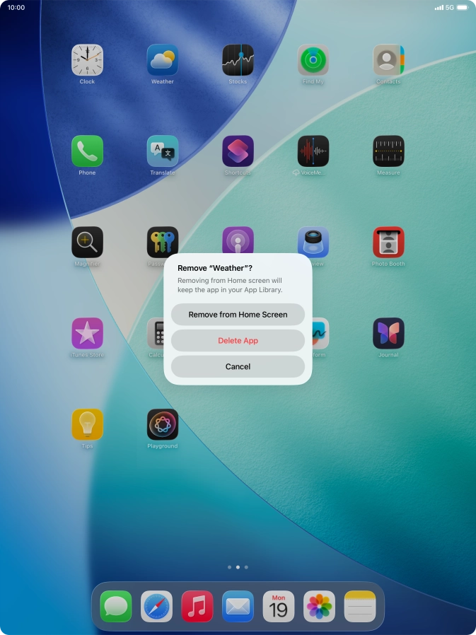 Press Delete App.