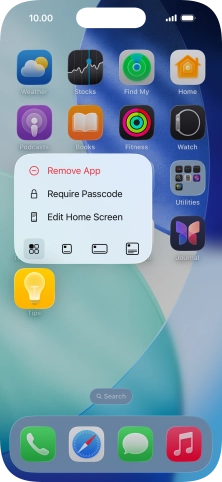 Press Remove App.