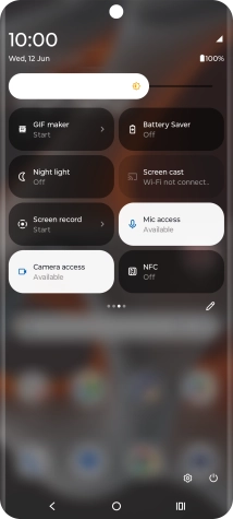 Press the battery saver mode icon to turn on the function.