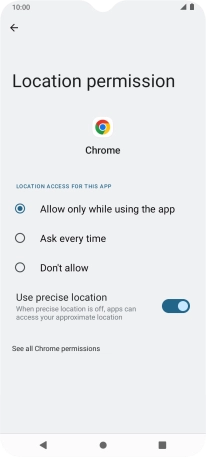Press the required setting to turn the function on or off. Press the required setting to turn the function on or off.