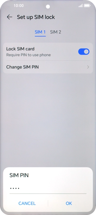 Key in the new PIN again and press OK.