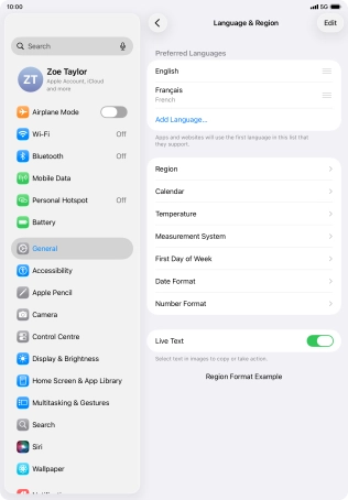 To subsequently select another language as the default language, press the move icon next to the required language and drag it to the top of the list. To subsequently select another language as the default language, press the move icon next to the required language and drag it to the top of the list.