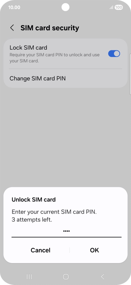 Key in your PIN and press OK.