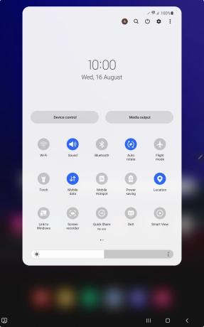 Press the settings icon. Press the settings icon.