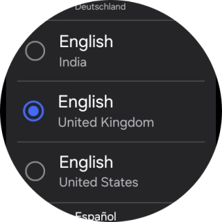 Press the required language. Press the required language.