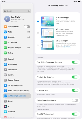 Press Windowed Apps. Press Windowed Apps.