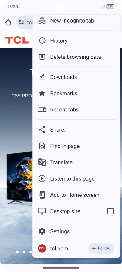 Press Settings. Press Settings.