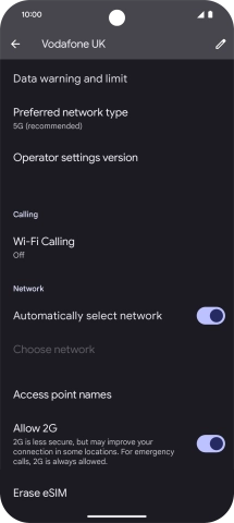 Press Erase eSIM.