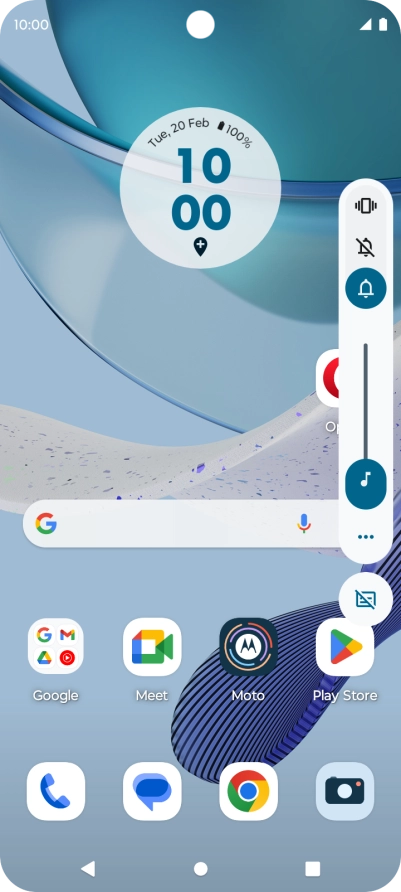 Press the silent mode icon to turn on silent mode.