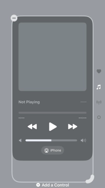 Press the remove icon on the required Control Centre page to remove it from Control Centre.