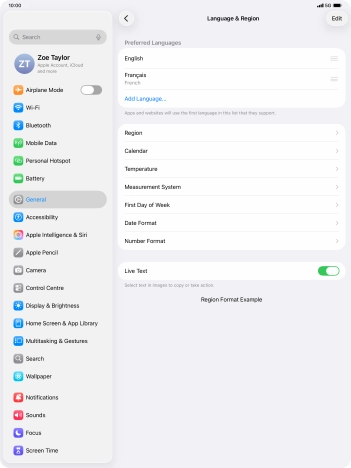To subsequently select another language as the default language, press the move icon next to the required language and drag it to the top of the list. To subsequently select another language as the default language, press the move icon next to the required language and drag it to the top of the list.