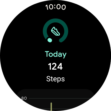 Slide your finger right starting from the left side of the screen to go back to the overview of your daily activities.