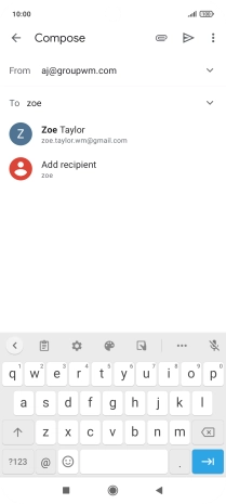 Press the required contact. Press the required contact.