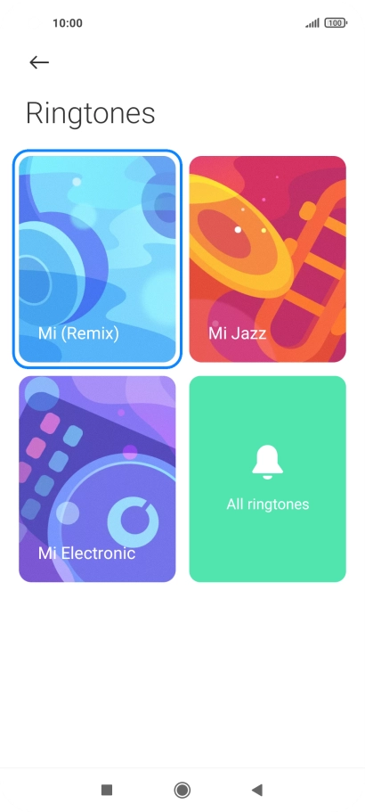 Press All ringtones. Press All ringtones.