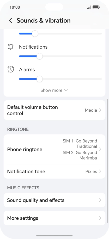 Press Phone ringtone. Press Phone ringtone.
