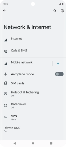 Press Mobile network.