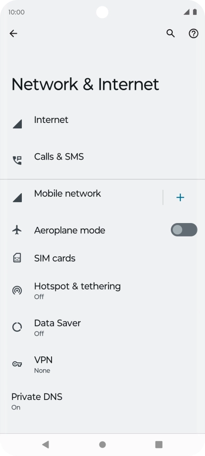 Press Mobile network.