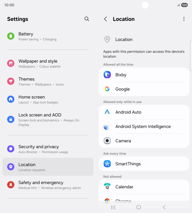 Press the required app. Press the required app.