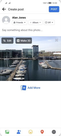Press the text input field. Press the text input field.
