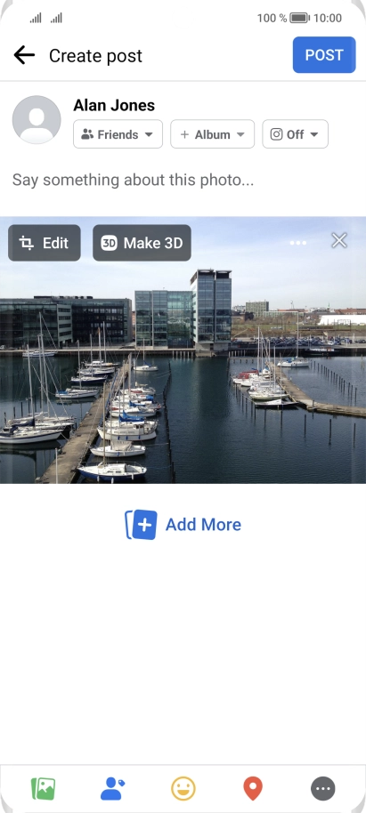 Press the text input field. Press the text input field.