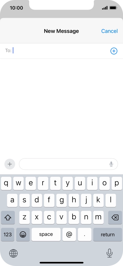 Press To: and key in the first letters of the recipient's name.