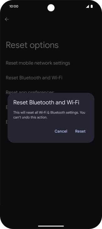 Press Reset. Press Reset.