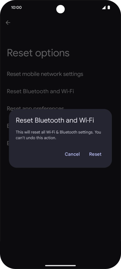 Press Reset. Press Reset.