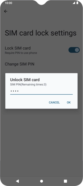 Key in your PIN and press OK. Key in your PIN and press OK.