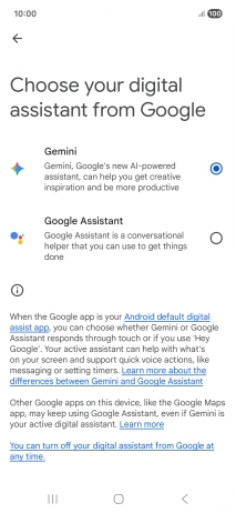 Press the required voice control assistant. Press the required voice control assistant.