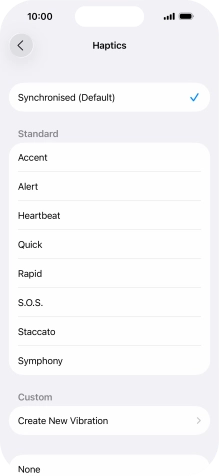 Press the required setting to turn on the function. Press the required setting to turn on the function.