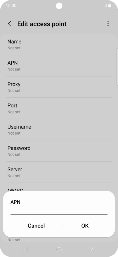 Key in wap.vodafone.co.uk and press OK. Key in wap.vodafone.co.uk and press OK.