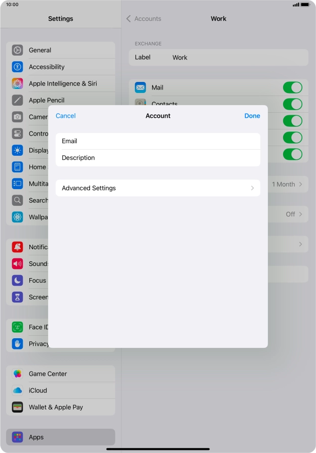 Press Advanced Settings. Press Advanced Settings.
