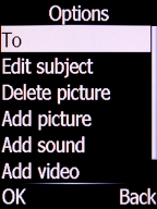 Select To and press the Left selection key. Select To and press the Left selection key.