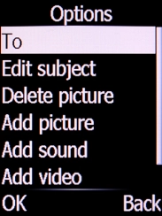 Select To and press the Left selection key. Select To and press the Left selection key.