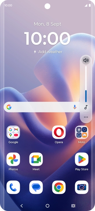 Press the sound mode icon the necessary number of times to turn vibration on or off.