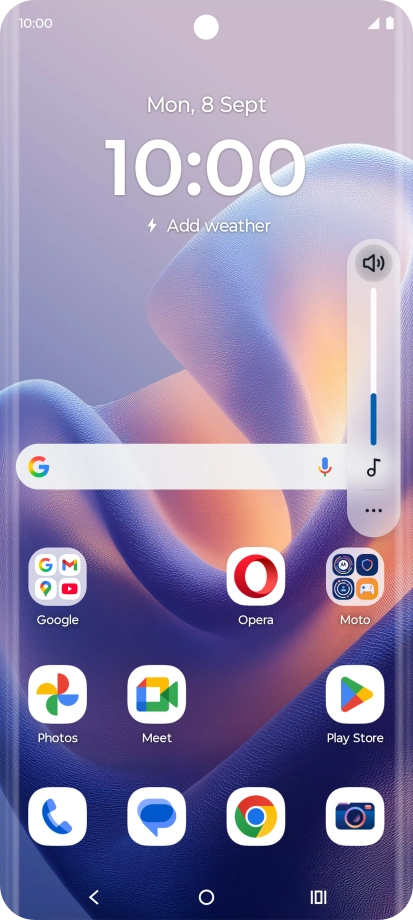 Press the sound mode icon the necessary number of times to turn vibration on or off.
