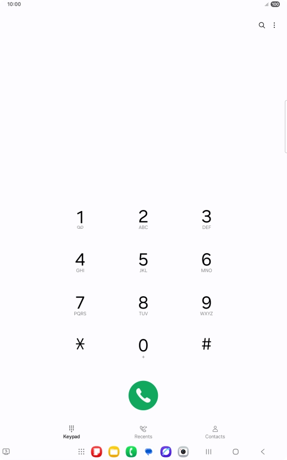Press the menu icon.