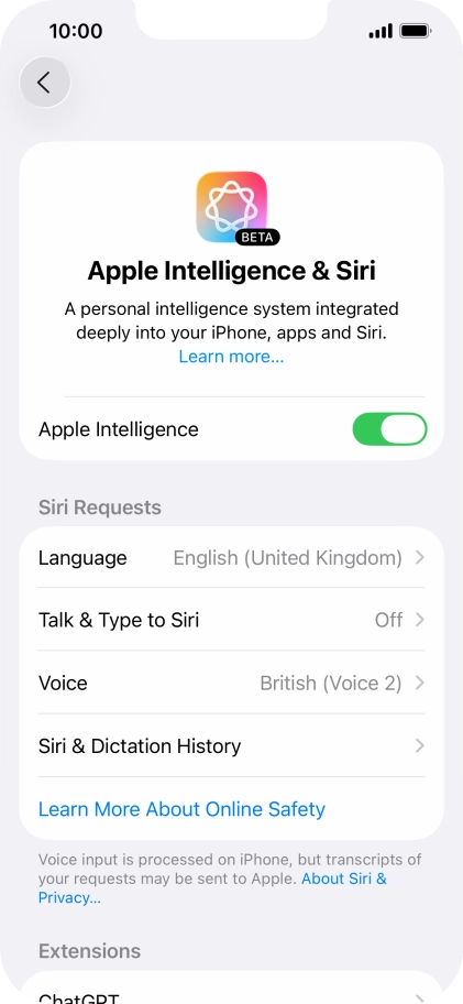 Press Talk & Type to Siri.