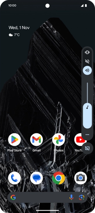 Press the vibration icon to turn on the function.