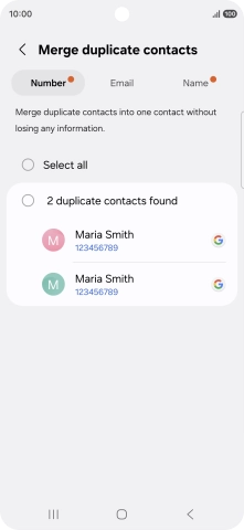 Press the field next to the required number. Press the field next to the required number.
