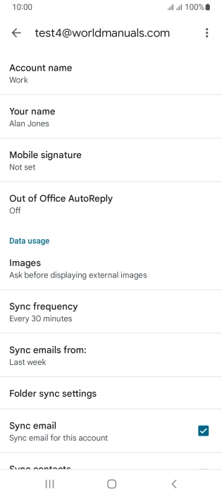 Press Account name and key in the required name.