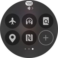 Press the flight mode icon to turn the function on or off. Press the flight mode icon to turn the function on or off.