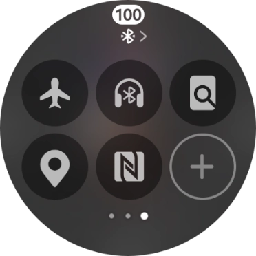 Press the flight mode icon to turn the function on or off. Press the flight mode icon to turn the function on or off.