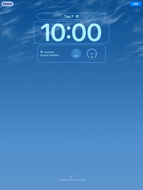 To customise the way the lock screen date is displayed, press the date widget and follow the instructions on the screen to select the required widget display mode.