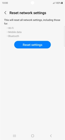 Press Reset settings. Press Reset settings.