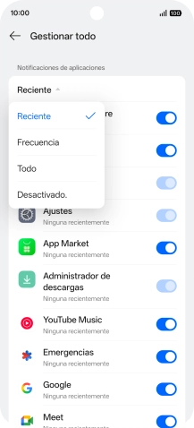 Pulsa el ajuste deseado. Pulsa el ajuste deseado.