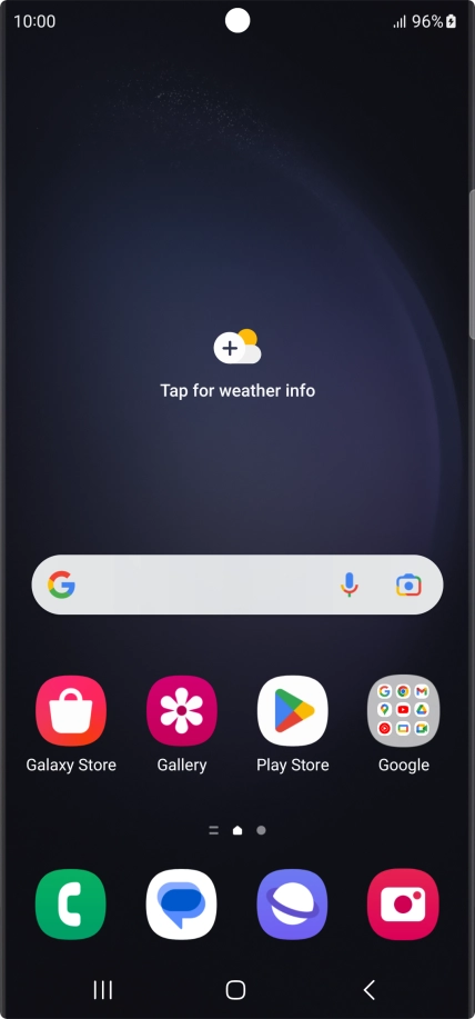 The battery charging icon shows that the battery is charging.