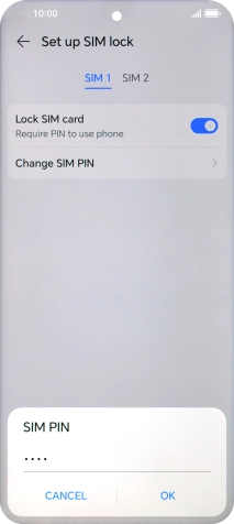 Key in a new four-digit PIN and press OK.